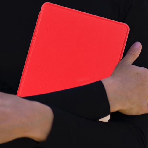 Funda Kindle 658 de cuero rojo con función autoactivación y protección total 6