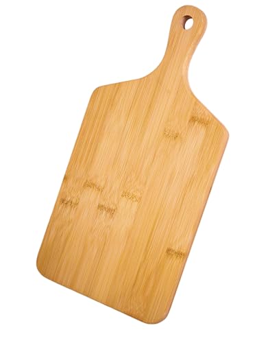 Tabla de cortar pequeña de bambú con mango miniatura 6