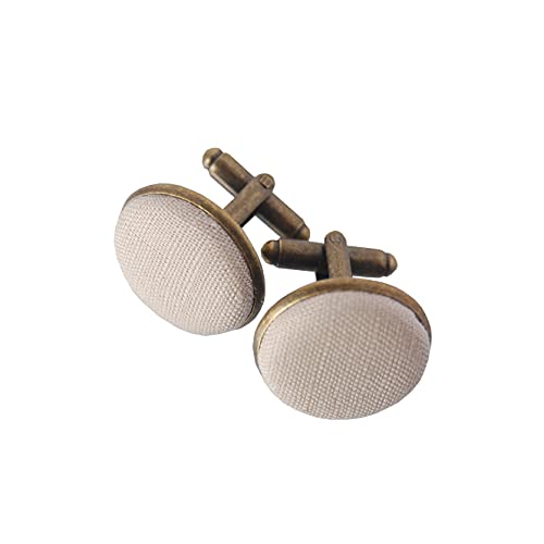 Mancuernillas clásicas de tela lino para hombre miniatura 1