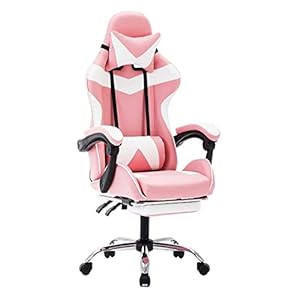 Gamingstoel Tafel met hoge rugleuning en stoel Spelstoel Computerstoel PU-leer Lifting Work Chair Stoel (kleur: roze) nodig Comfortabel jubileum vision