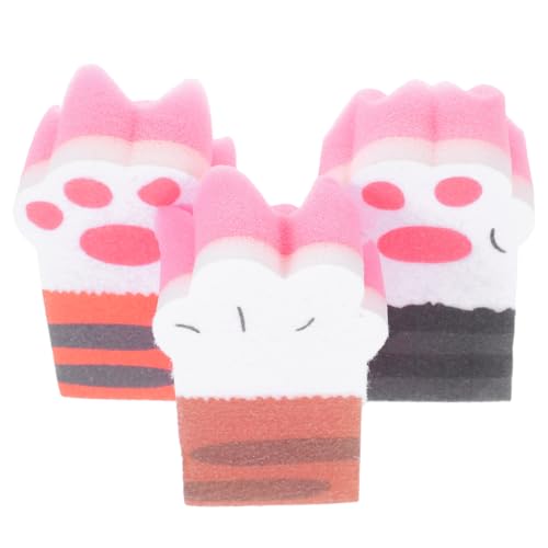 Image of Healeved Cat Claw Sponge Kitchen Cleaning Sponges Thickened Dishwashing Scrubber for Pots Bowls Cups 1.7X0.85X4.33 Inches Reusable Non-Woven Fabric