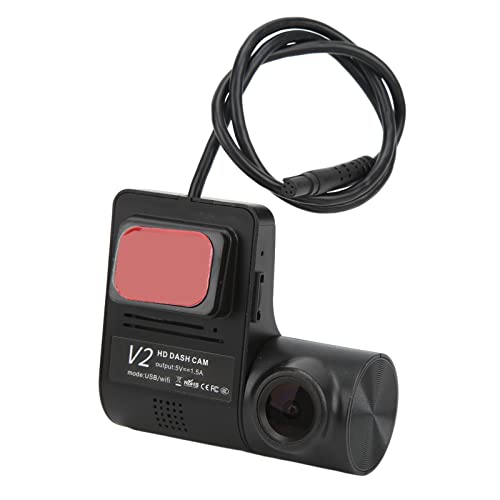 Dash Cam per Auto WiFi Registra Automaticamente Videocamera per Auto HD Grandangolare a 140 ° Installazione Facile Videoregistratore di Guida con Visione Notturna HD