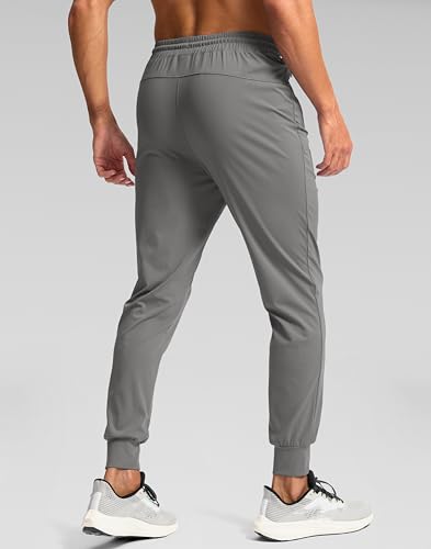 Image of Pudolla Men's Lightweight Jogger with Pockets 4-Way Stretch Sweatpants Workout Runing Athletic Track Pants