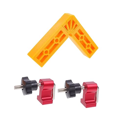 ETHZZLE Carpenter Measurement Tool 1 Set Right Angle Positioning Clip Woodworking Square Ruler Plastic Material