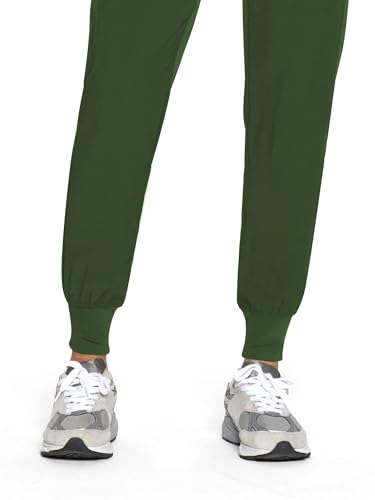 Image of COZYFIT Womens Scrub Pants - Soft Stretch Yoga Style with 5 Pockets, Slim Fit Jogger Scrubs Pants for Women