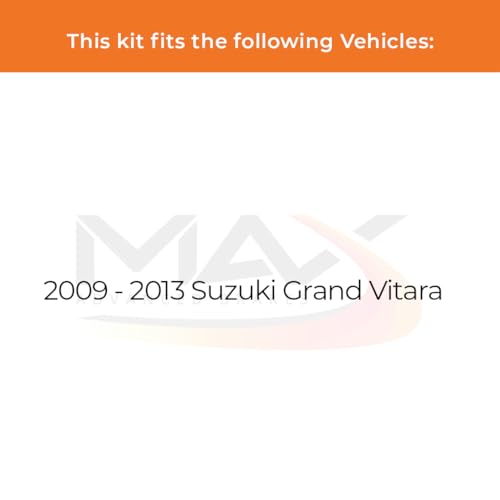 Image of Max Advanced Brakes Front & Rear Brake Kit Compatible With 2009 2010 2011 2012 2013 Suzuki Grand Vitara Replacement Premium OE Disc Brake Rotors and Ceramic Brake Pads