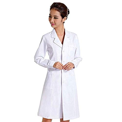 CalorMixs White Unisex 40 Inch Professional Long Coat (Medium, White)