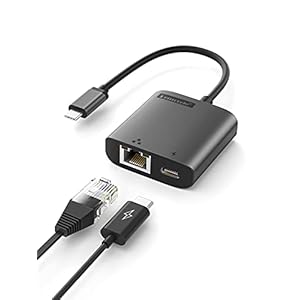 USB C zu Ethernet Adapter mit Aufladen, Lemorele USB C auf RJ45 Gigabit Ethernet LAN Netzwerkadapter mit PD 3.0 USB-C Ethernet Adapter, für MacBook Pro, MacBook Air 2020, iPad Pro 2020, und mehr