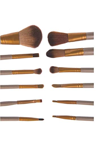 Image of SUNISA Makeup Brushes Kit with A Silver Storage Box - Set of 12