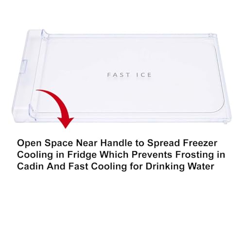 Image of Freezer Door /Refrigerator Compatible for Whirlpool Single door Gen-y | Transparent (Round Lock) Match (Size 36x18.8CM) Replacement Parts