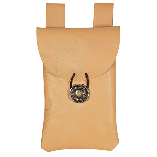 Sacoche Renaissance Mythrojan en suède véritable avec finitions artisanales durables