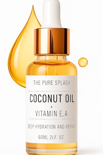 Coconut Oil with Vitamins E and A - Deep Hydration & Skin Nourishment for Face, Body & Hair | Lightweight, Non-Greasy Fo