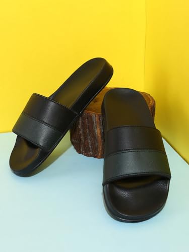 Image of hummel CAMP MEN COLOUR BLOCK SLIDERS Comfortable Cushioned Sole Arch Support Durable Lightweight Flexible Trendy Style Flip flops and Slippers Slides for Men Daily use Chappal