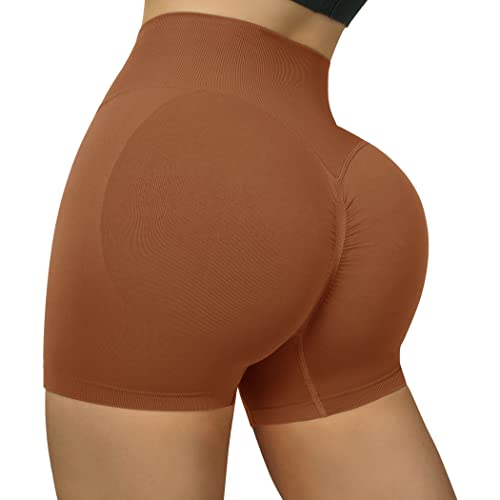 Image of SUUKSESS Women Seamless Booty Shorts Butt Lifting High Waisted Workout 3 inch