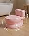 PipNest Realistic Potty Training Toilet - Flushing Sounds, Wipes Storage, Disposable Liners, Easy to Clean for Toddler Boys and Girls, Pink