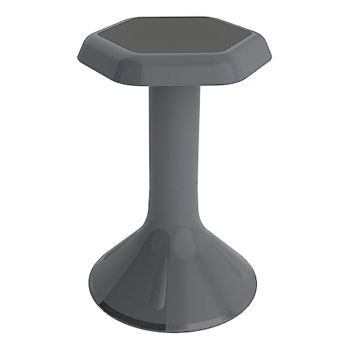 Image of Learniture Backless Active Learning Stool for Office Desks and Classrooms, Active Learning Wobble Chair with Rocking Motion, 20 inch H, Gray