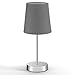 Produktbild MONZANA® Nachttischlampe 32cm Stoffschirm E14 Grau Taupe Anthrazit Weiß Wohnzimmer Schlafzimmer Lampe Leuchte Tischlampe Nachttischleuchte Tischleuchte
