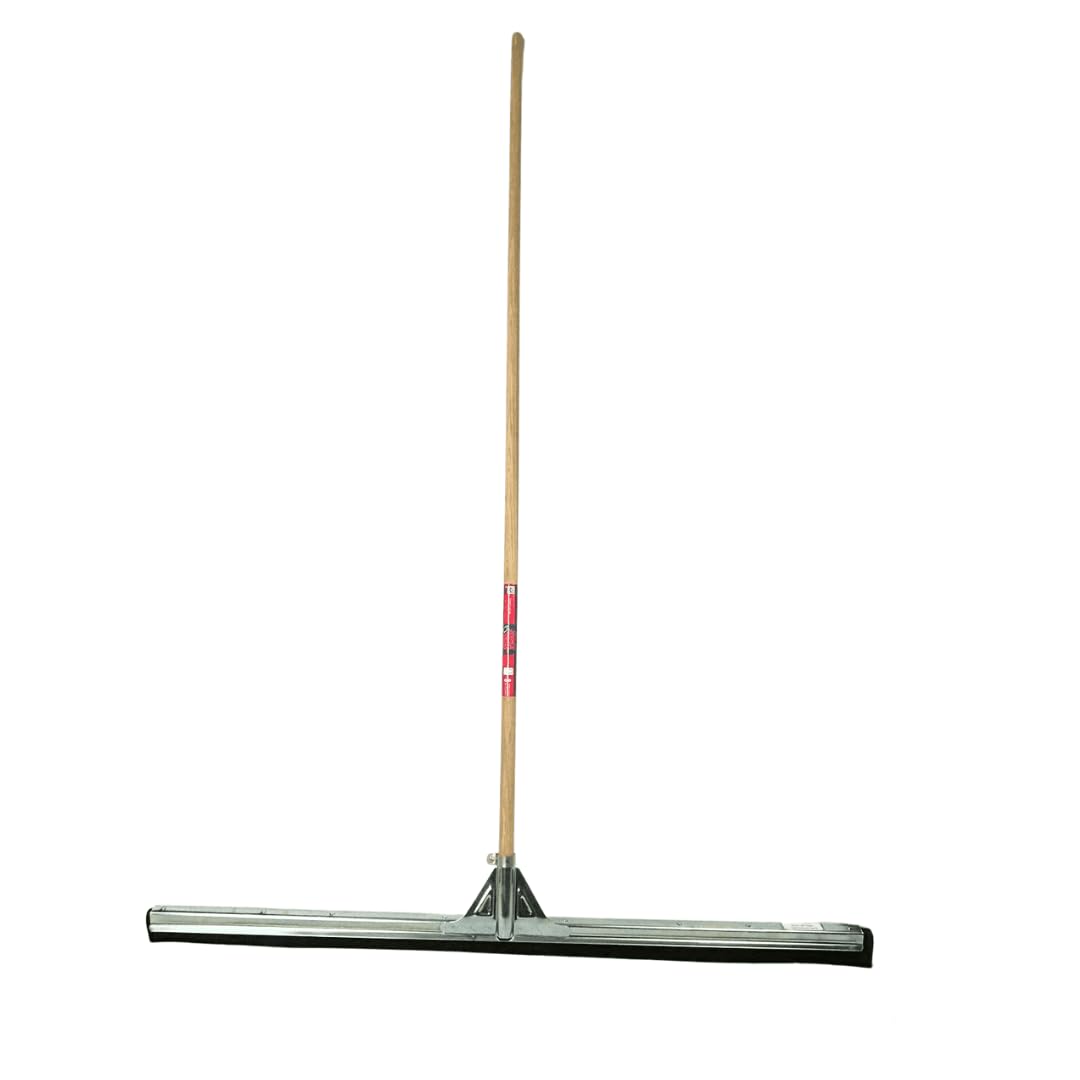 Raclette à Eau 100 cm, Raclette pour Sol Extérieur, Manche en Bois 150 cm, Terrasse Extérieure, Outil Professionnel pour Nettoyage, Usage Intensif