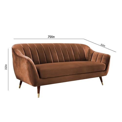 Image of Casaliving Anyse 3 Seater Sofa Set for Living Room (Brown Colour Premium Fabric) Premium Fabric Sofa