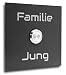 Produktbild Jung-Edelstahl-Design Klingelplatte Bochum 7 anthrazit Ral 7016 Türklingel mit LED weiß Klingel mit Gravur Klingelschild 10x10 cm