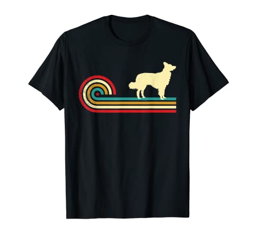 Retro Border Collie Regalo Border Collie Dog Pet Proprietario Cool Maglietta