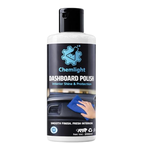Image of Chemlight Dashboard Polish 200 ml for Car Interior | Shine-Enhancing for Plastic & Vinyl Surfaces | Dust-Resistant Layer for Neat & Clean Look | Easy Wipe Use for Console & Panels | Smooth Finish
