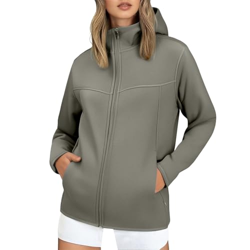 Veste polaire femme à col montant isolant et zippé épais