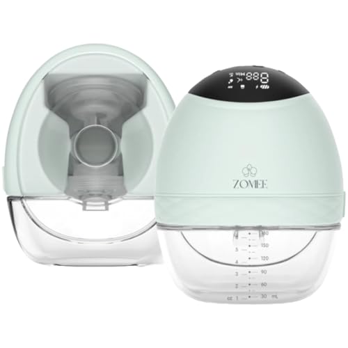 Image of Zomee Fit Wearable Breast Pump, Hands Free Pumping, Portable, Ultra-Low Noise, Double Electric Breast Pump - Holds 6 oz - Wireless Breastpump 2+ Hours of Battery, Leak Proof Anti Backflow System