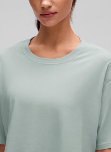 Image of CRZ YOGA Pima Cotton High Neck Crop T-Shirt