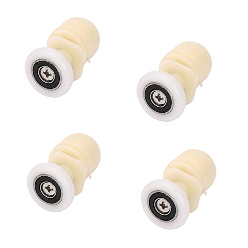 Ruimou 4Pcs Shower Door Rollers 19mm(Plastic) for Bathroom Bearing Pulleys/Runners/Eccentric Wheels Replacement (4, 19mm)