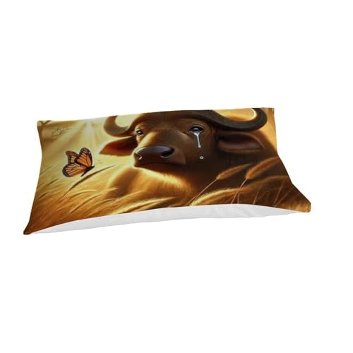 Housse de couette single fermeture éclair imprimé 3D animaux coucher soleil - 7