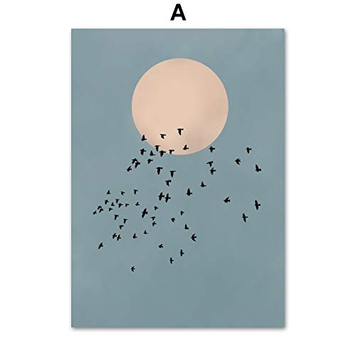 Giclée Soleil Lune Oiseau Fine Art Impression de Prestige 50x70 - 2