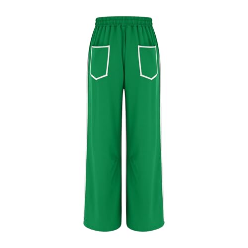 Image of Barrel Pants Women Casual Cargo Wide Leg Baggy Sweatpants Drawstring High Waisted Lounge Palazzo Pants with Pockets