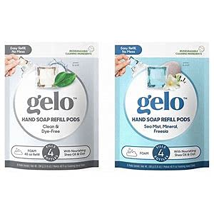 Gelo Refill Plant Based Essential Oil Hand Liquid Soap (10 oz.) Variety Pack (PODS ONLY) (Clean & Lemon)