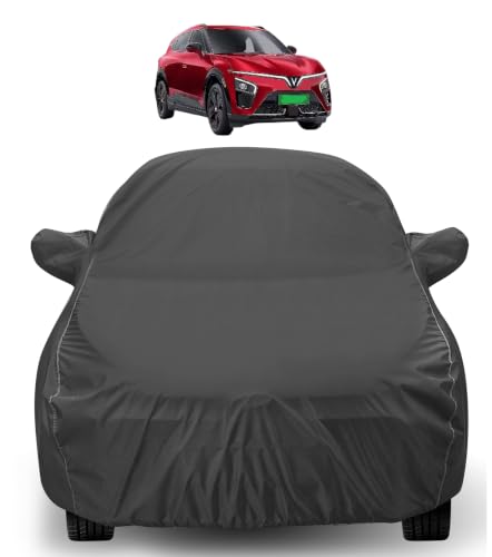 Image of Auto Hub Car Cover Compatible with Vinfast VF 7 with Mirror Pocket, Water Resistant, Triple Stitched, VF 7 Car Cover- Grey