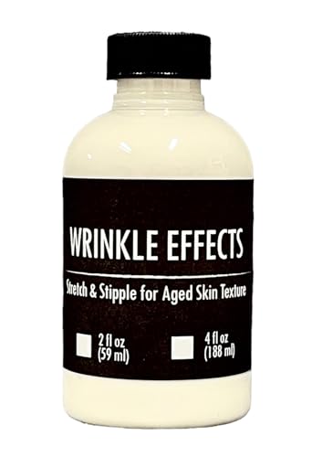 Wrinkle Effects Liquid 4 oz- Age Stipple Latex - Special Effects Makeup Instantly Creates Face Wrinkles and Realistic Old Age Skin Texture - Dries Clear - Theatrical Film Stage