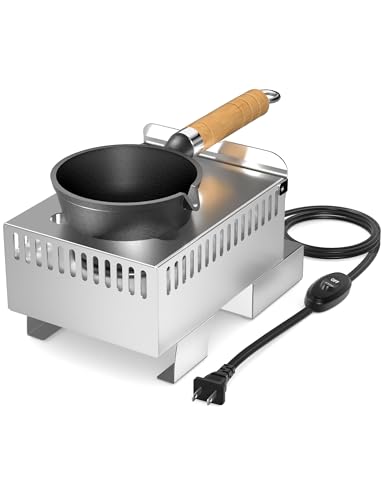 Lead Melting Pot, 5 lbs Electric Lead Melter with Long Handle & Pouring Spout, 750℉ Max – Ideal for Fishing Sinkers, Bullet Casting, and DIY Metal Crafts