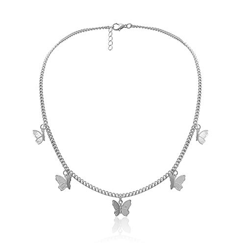 Necklaces Simple Meaningful, Necklace Adjustable Chain Stylish Alloy 5 Pendants Necklace for Dating