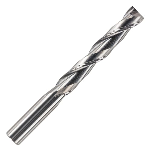 Image of Rennie Tools - 10mm Shank Solid Carbide 2 Flute Up Cut Router Bit 10mm Cutting Diameter x 62mm Flute. CNC Router Cutter / Spiral Flute Cutter End Mill For Routing Soft Wood Hard Wood MDF PVC Plywood
