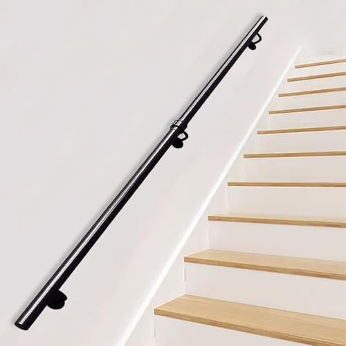 Rambarde d'escalier contre les sols glissants main courante noire