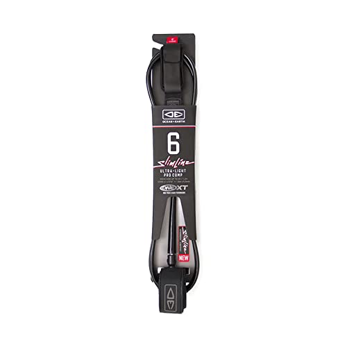 Ocean & Earth 6'0 Slimline Pro Surf Leash Black