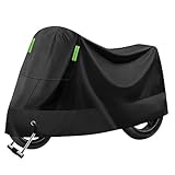 EKUWU Motorcycle Cover with Lock Hole, Bike Cover Waterproof Outdoor, Rain Sun Dust...