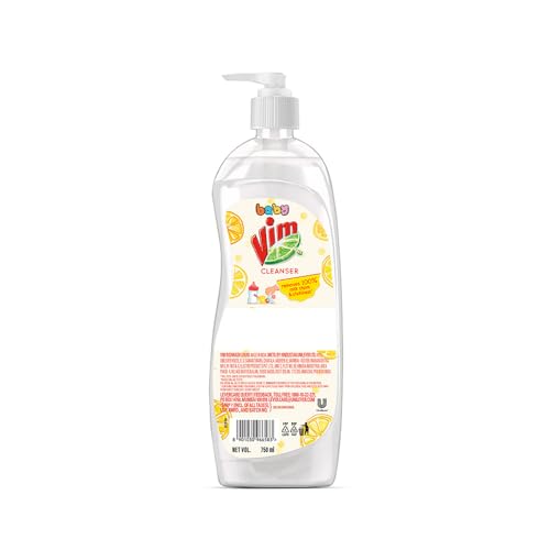 Image of Vim Baby Dishwash Liquid, Removes 100 Milk Stains and Odours, Plant-Based actives, Paraben and Phosphate free, Safe for Child-Utensils, 500ml