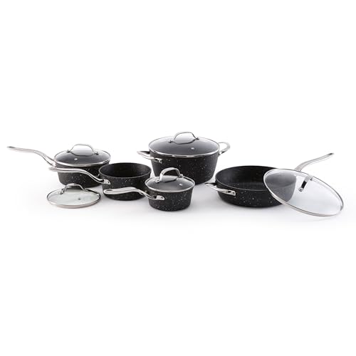 Starfrit The Rock 10-Piece Set with Stainless Steel Handles