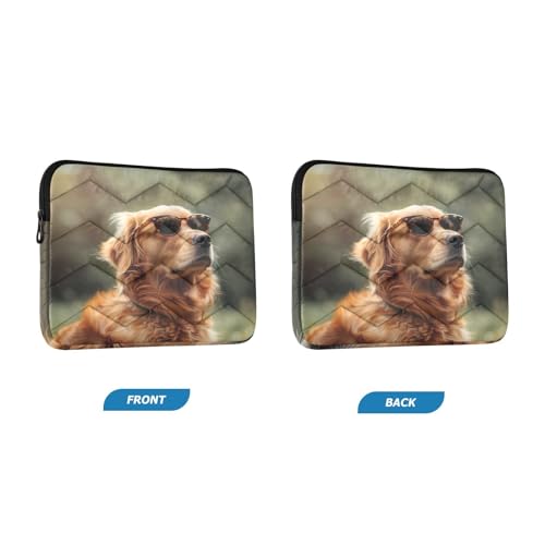 Funda para portátil 13-14 pulgadas con diseño de perros y gafas de sol miniatura 2