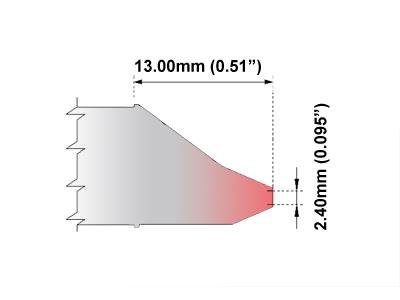 Image of Thermaltronics K80DT007 Desoldering Tip - Inner Diameter 2.40mm (0.095in)