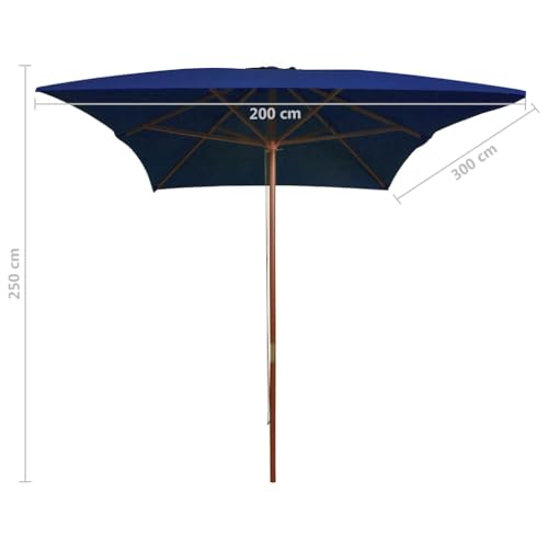 Parasol bois anthracite résistant aux intempéries de jardin de luxe