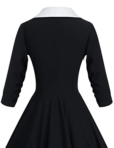 Image of GownTown Womens 1950s Cape Collar Vintage Swing Stretchy Dresses