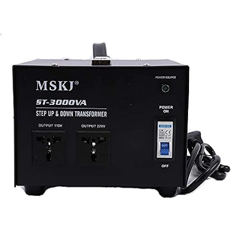 uyoyous Voltage Converter 3000W Step Down Transformer 220V to 110V Universal UK to US Power Converters with UK Standard Plug Circuit Break Protection Cover