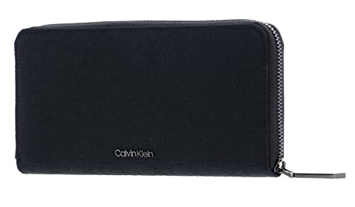 Calvin Klein Re-Lock Zip Around Wallet with Charm CK Black Cover